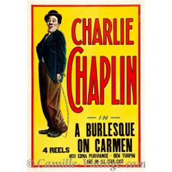 Poster Vintage Charlie Chaplin Burlesque