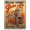 Plaque métal vintage Brasserie de Melun Gruber&Cie