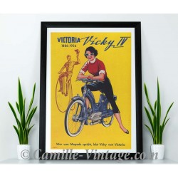 Affiche Vintage Mobylette Victoria