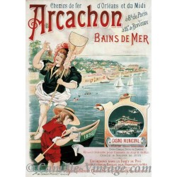 Poster Vintage Arcachon Bains de Mer