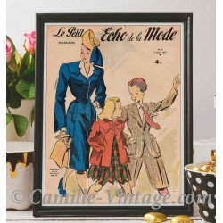 Affiche Le Petit Echo de La Mode 2 mars 1947