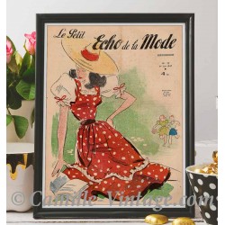 Affiche Le Petit Echo de La Mode 1er Juin 1947