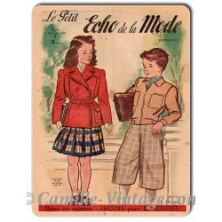 Plaque Aluminium Le Petit Echo de La Mode 7 Septembre 1947