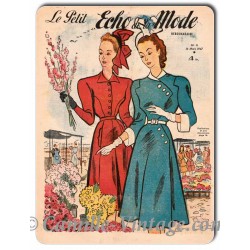 Plaque Aluminium Le Petit Echo de La Mode 16 mars 1947