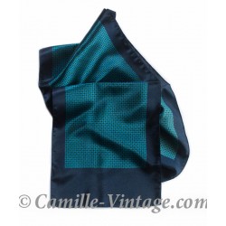 Foulard Rétro et Vintage Vert/ Royal