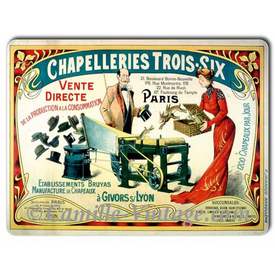 Tin signs Chapelleries Trois-Six