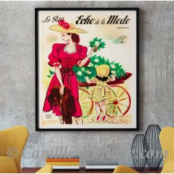 Poster Vintage Le Petit Echo de La Mode 4 mai 1947