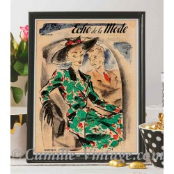 Poster Vintage Le Petit Echo de La Mode 18 mai 1947