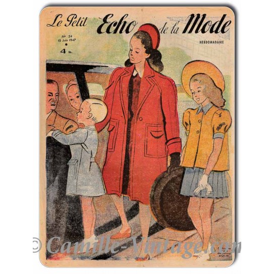 Plaque Aluminium Le Petit Echo de La Mode 15 juin 1947