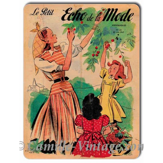 Plaque Aluminium Le Petit Echo de La Mode 22 juin 1947