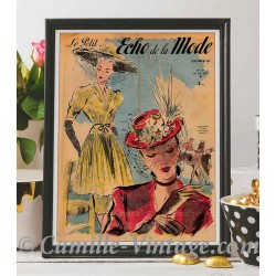 Poster Vintage Le Petit Echo de La Mode 29 June 1947