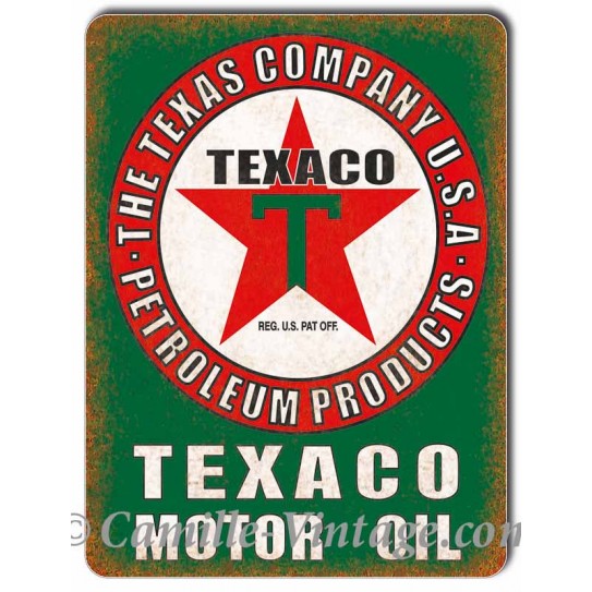 Plaque Aluminium Texaco Motor Oil