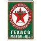 Plaque Aluminium Texaco Motor Oil