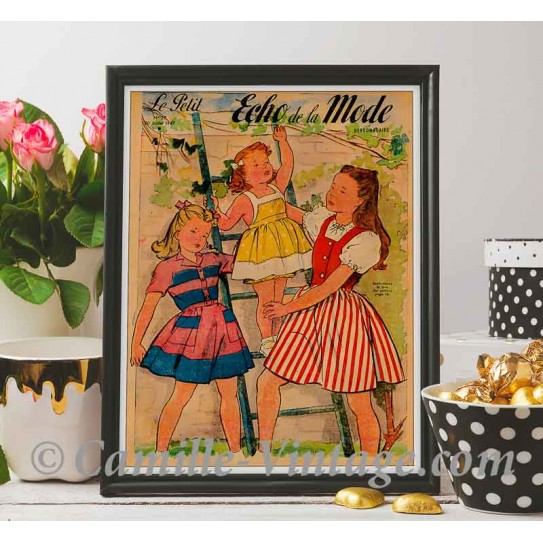 Affiche Poster Le Petit Echo de La Mode Vintage Rétro Printemps