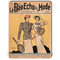 Plaque métal Le Petit Echo de La Mode 18 avril 1937