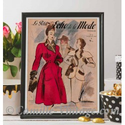 Poster Vintage Le Petit Echo de La Mode 28 September 1947
