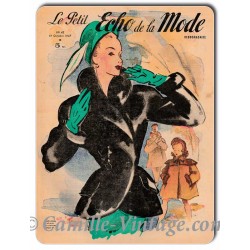 Metal plate deco Le Petit Echo de La Mode 19 October 1947