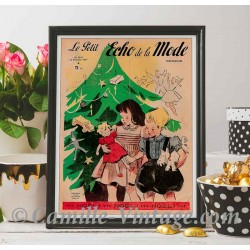 Poster Vintage Le Petit Echo de La Mode 21 December 1947
