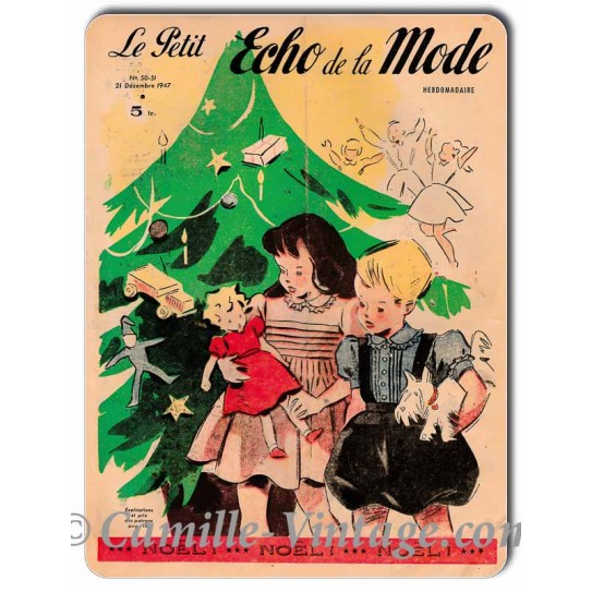Metal plate deco Le Petit Echo de La Mode 21 December 1947