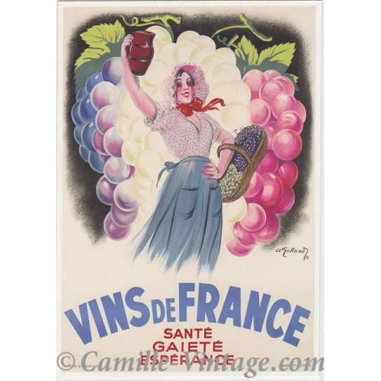 Postcard Vins de France