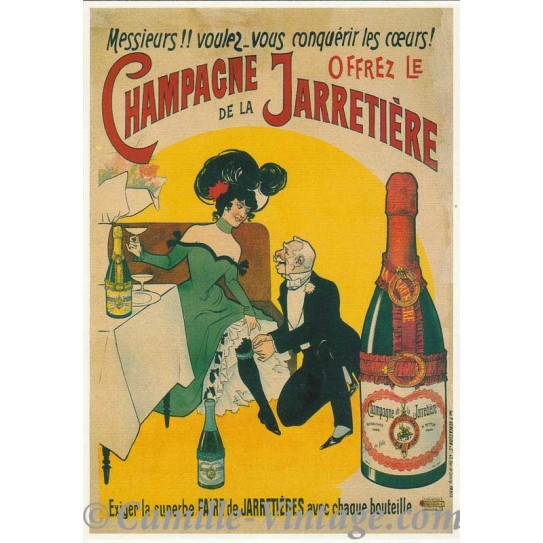 Postcard Champagne de La Jarretière