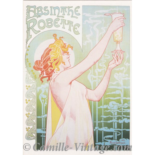 Postcard Absinthe Robette