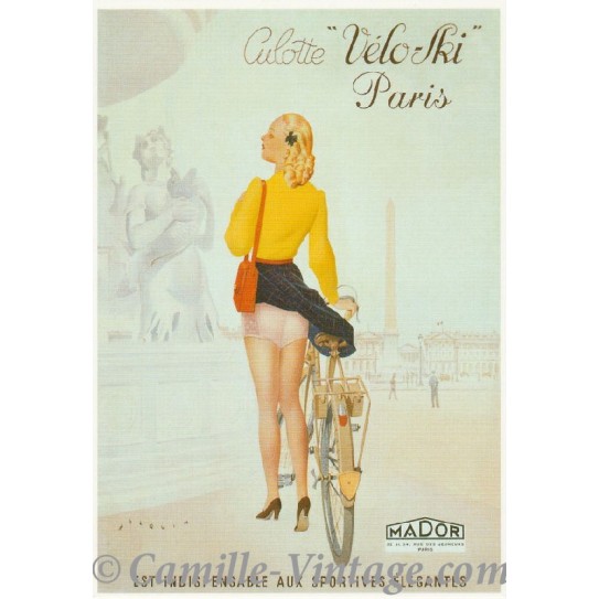 Carte Postale Culotte Véloski Paris