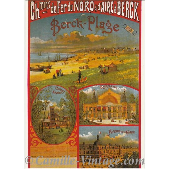 Carte Postale Chemins de Fer du Nord & d'Aire à Berck-Plage