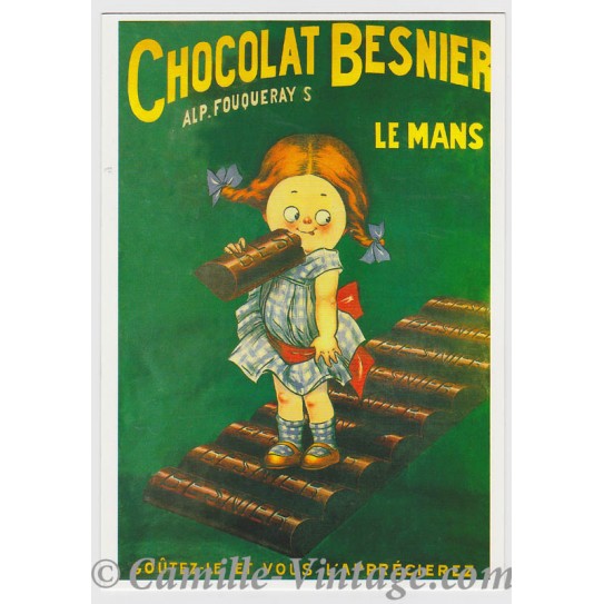 CPP158 CARTE POSTALE publicité CHOCOLAT BESNIER 