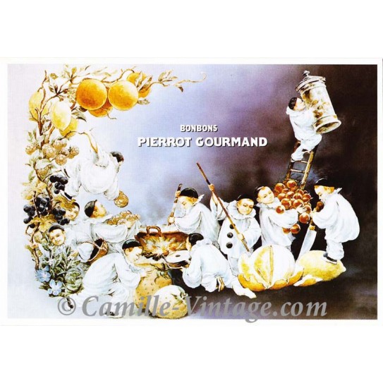 Postcard Bonbons Pierrot Gourmand