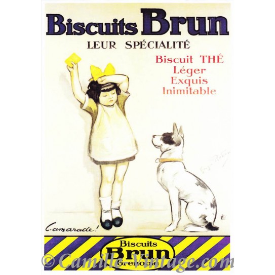 Postcard Biscuits Brun