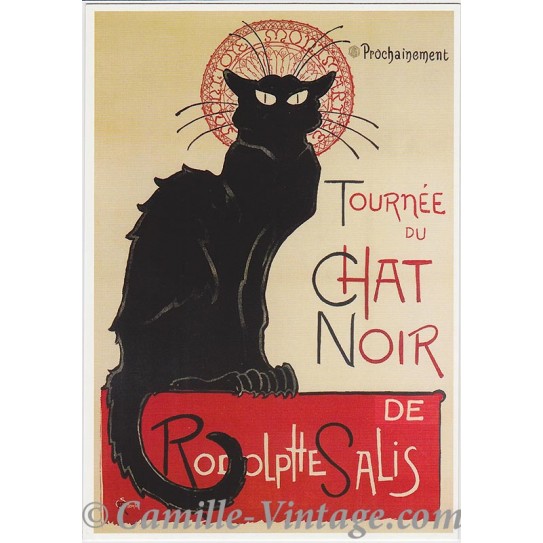 Postcard Tournée du Chat Noir de Rodolphe Salis