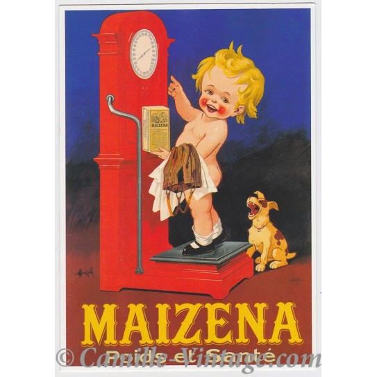 Carte Postale Maîzena Poids et Santé