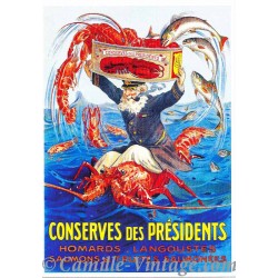 Carte Postale Conserves des Présidents