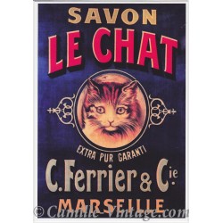 Carte Postale Savon Le Chat Extra Pur Garanti