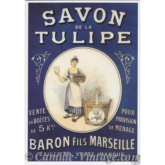 Postcard Savon de La Tulipe