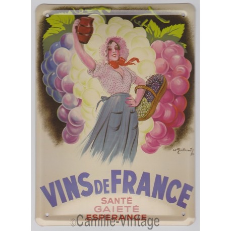 Tin signs Vins de France