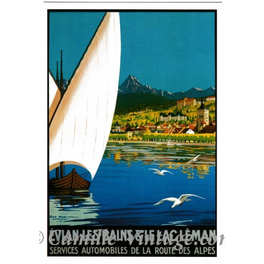 Postcard Evian-les-Bains Lac Léman