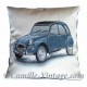 Cushion cover Blue 2CV Citroën