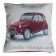 Housse de coussin Deuche Citroën rouge