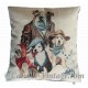 Housse de coussin Chien rétro