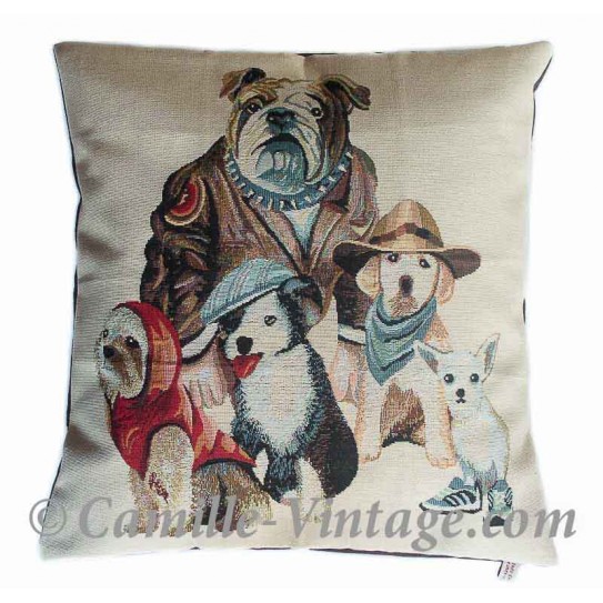 Cushion cover retro dog