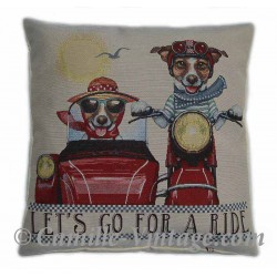 Cushion cover Let's Go for a Ride