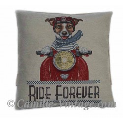 Housse de coussin Chien Ride Forever