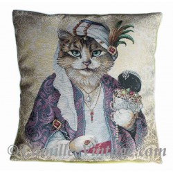 Housse de coussin chat fakir