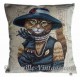 Housse de coussin chatte élégante