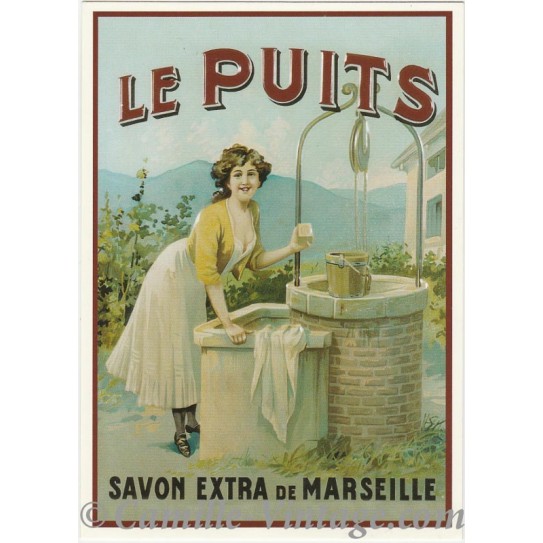 Postcard Le Puits Savon Extra de Marseille
