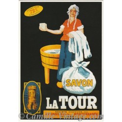 Postcard Savon La Tour la Lavandière