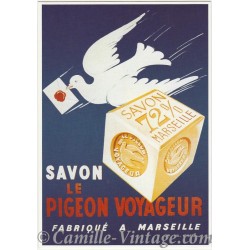 Carte Postale Savon de Marseille le Pigeon Voyageur - Puech