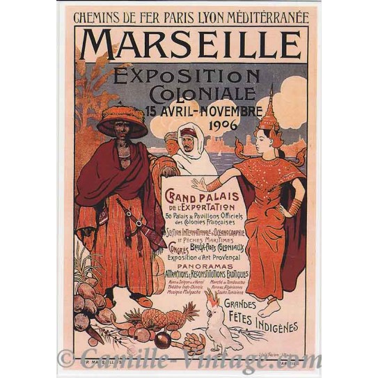 Postcard Exposition Coloniale Marseille 1906